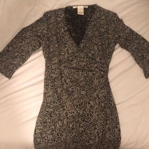 Max Studio Geometric Wrap Dress